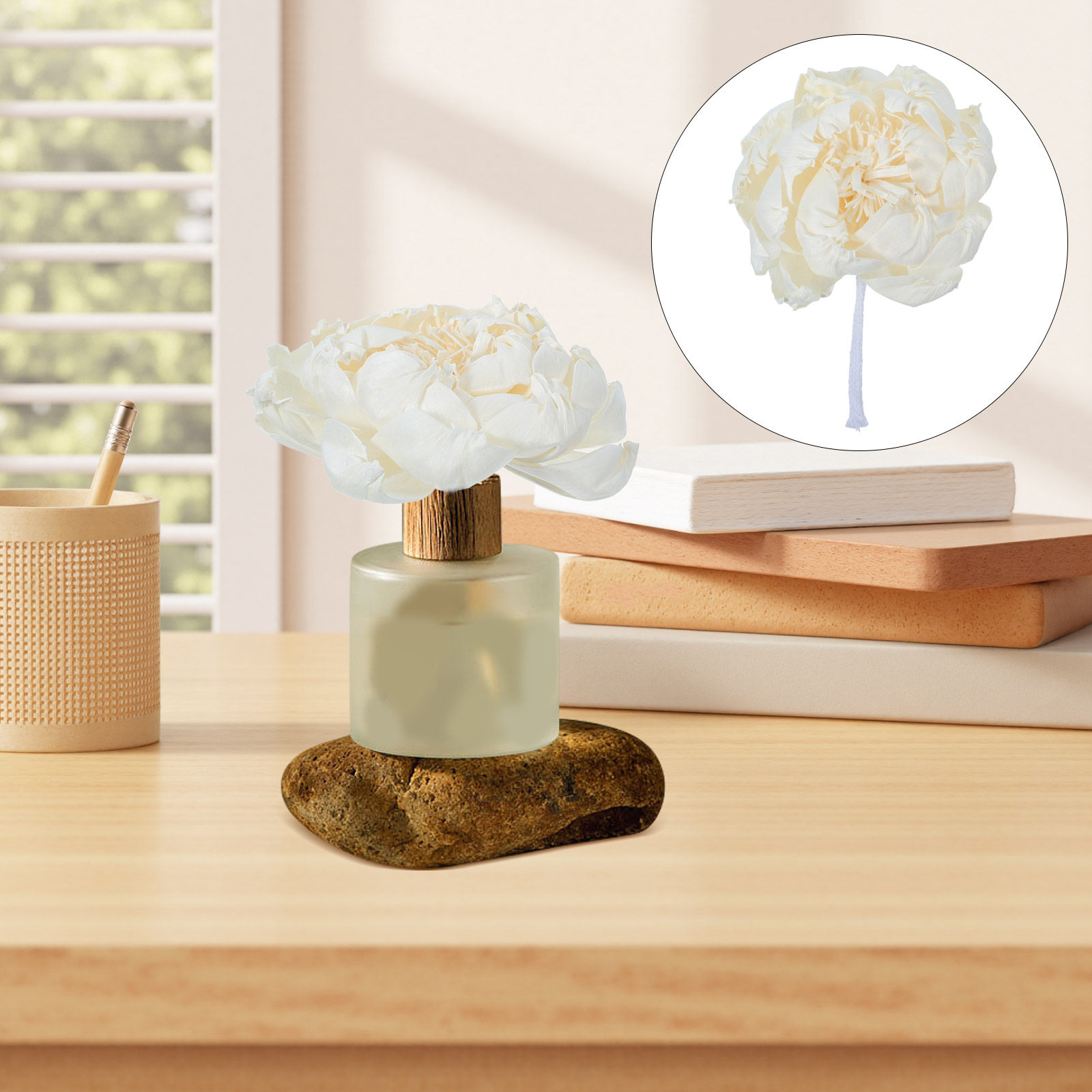 Home Fragrance Usa - Şakayık Başlı Koku Difüzörü 12Cm Yapay